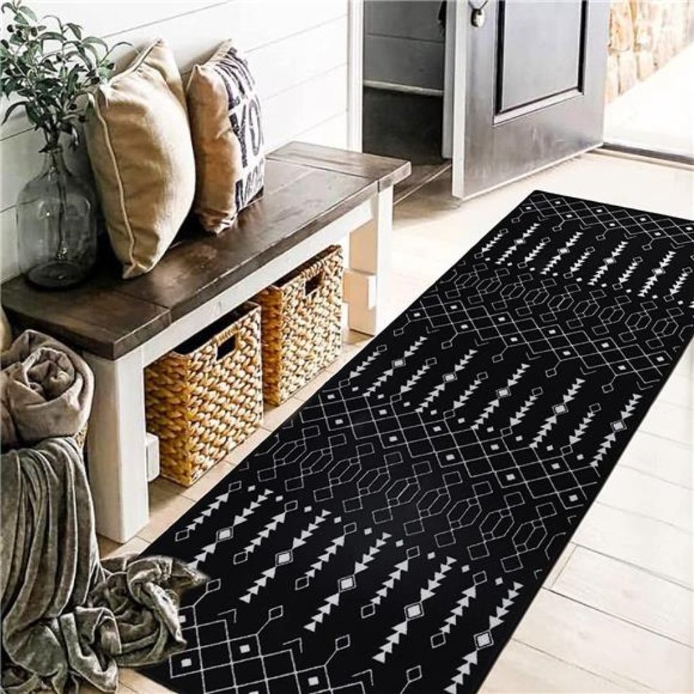 NEW Boho Geometric Area Runner Rug